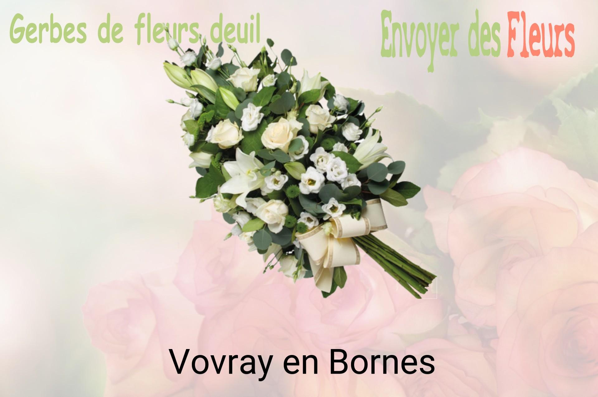 Gerbe de fleurs de deuil livrée à Vovray-en-Bornes